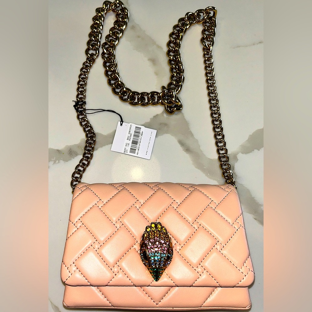 KURT GEIGER!! PEACH MINI KENSINGTON PURSE! BRAND NEW WITH TAGS!